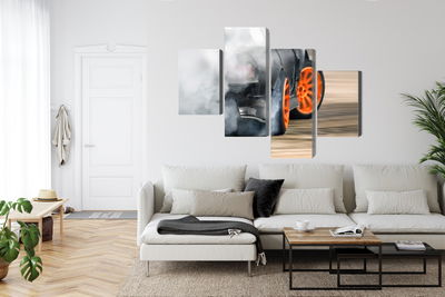 Ljuddämpande tavla - Drifting car in a puff