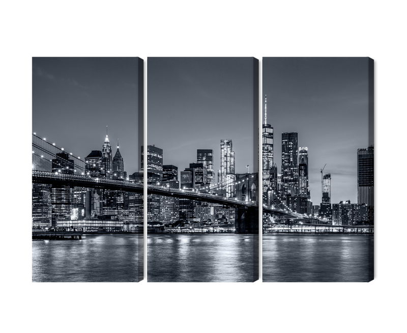 Ljuddämpande tavla - Panorama of New York at night