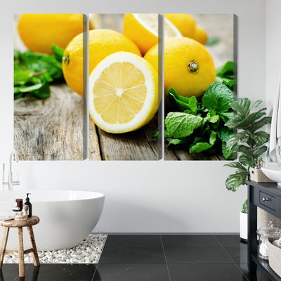 Ljuddämpande tavla - Lemon with mint