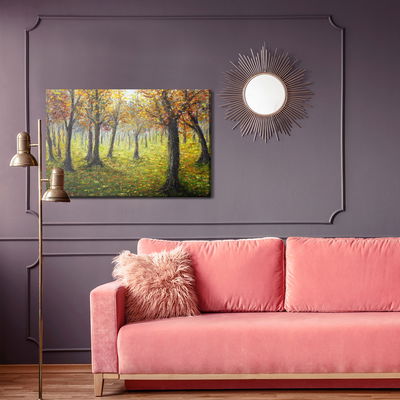 Ljuddämpande tavla - Autumn forest landscape