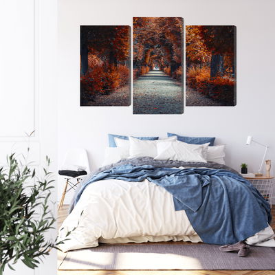 Ljuddämpande tavla - A path deep into the autumn