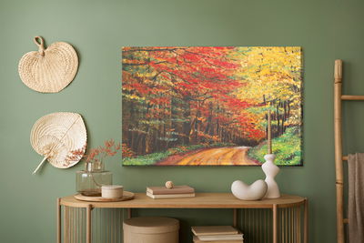 Ljuddämpande tavla - Path in the autumn forest