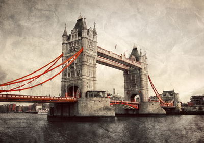 Ljuddämpande tavla - Tower bridge in a retro style