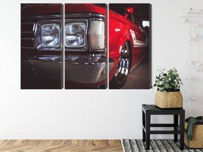 Ljuddämpande tavla - Headlight on an old car