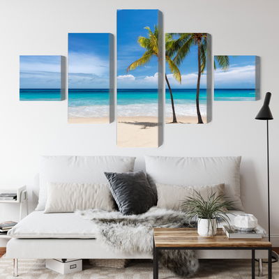 Ljuddämpande tavla - Caribbean beach 3d