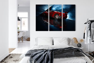 Ljuddämpande tavla - Sports car on an abstract