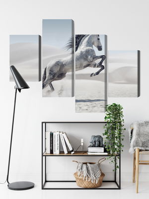 Ljuddämpande tavla - Horse in the desert 3d