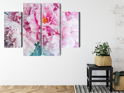 Ljuddämpande tavla - 3d peony bouquet