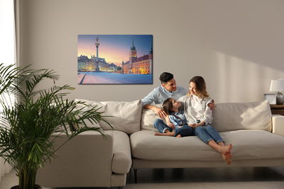 Ljuddämpande tavla - Warsaw at dusk