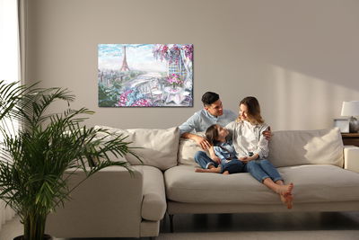 Ljuddämpande tavla - View of the eiffel tower