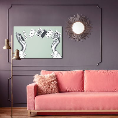 Ljuddämpande tavla - Female hands with playing