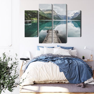 Ljuddämpande tavla - View of the lovatnet lake