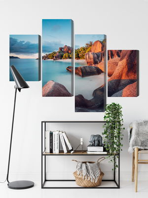 Ljuddämpande tavla - Beach in seychelles