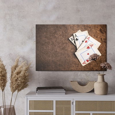 Ljuddämpande tavla - Old playing cards