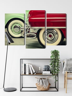 Ljuddämpande tavla - Stylish vintage car wheels