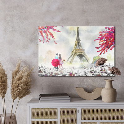 Ljuddämpande tavla - In love by the eiffel tower