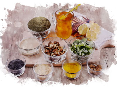 Ljuddämpande tavla - Spices, herbs and honey