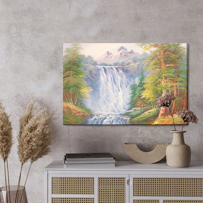 Ljuddämpande tavla - A waterfall in the mountains