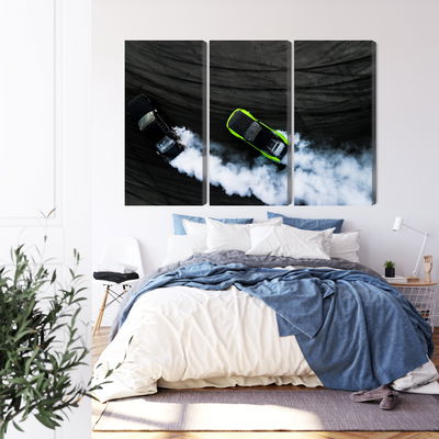 Ljuddämpande tavla - Drifting 3d cars