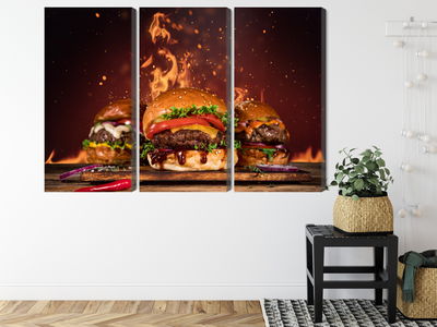 Ljuddämpande tavla - Tasty burgers