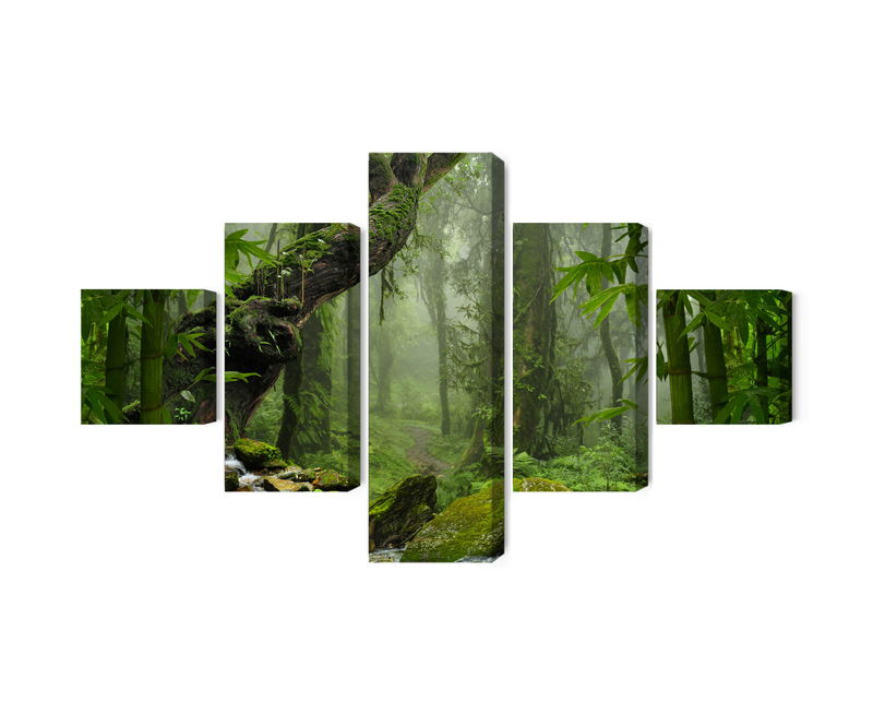 Ljuddämpande tavla - The green of the rain forest