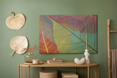 Ljuddämpande tavla - Colorful leaves on a macro