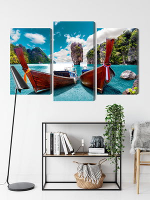 Ljuddämpande tavla - Boats at the andaman sea