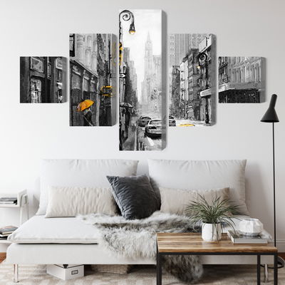 Ljuddämpande tavla - American city street view