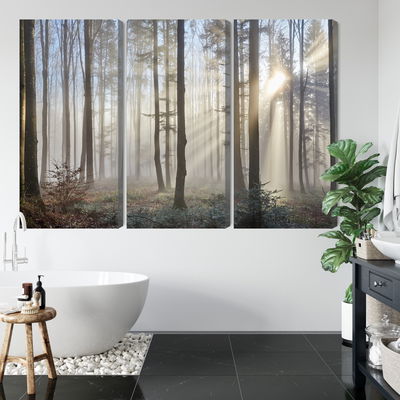 Ljuddämpande tavla - Sunrise in the woods