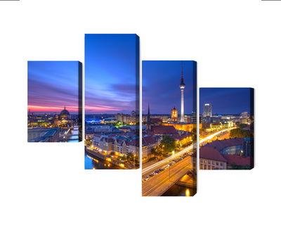 Ljuddämpande tavla - Berlin panorama at sunset