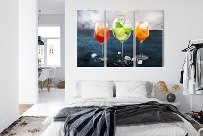 Ljuddämpande tavla - Glasses with summer cocktails