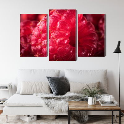 Ljuddämpande tavla - Raspberries on a macro scale