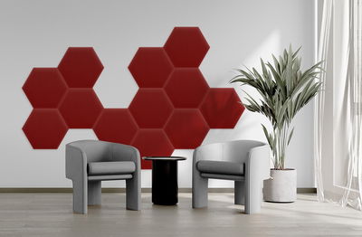 Sekskantet lydabsorber - fløjl