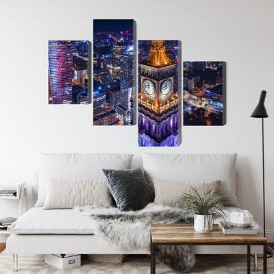 Ljuddämpande tavla - Warsaw panorama at night