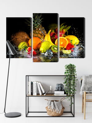 Ljuddämpande tavla - Fruit with a splash of water