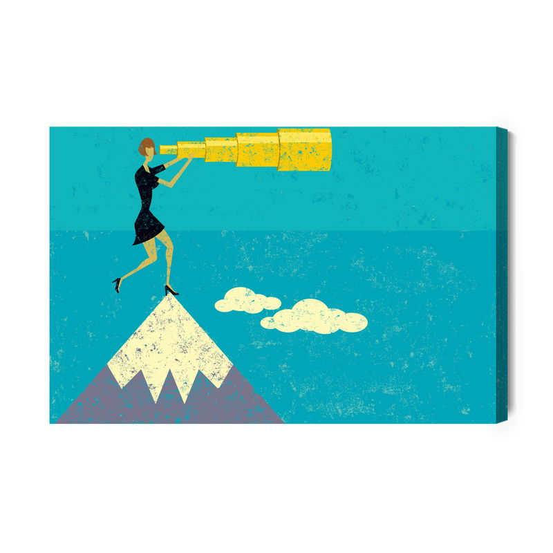 Ljuddämpande tavla - Retro style woman