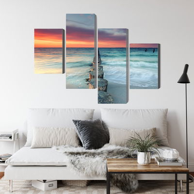 Ljuddämpande tavla - Beautiful sunset over