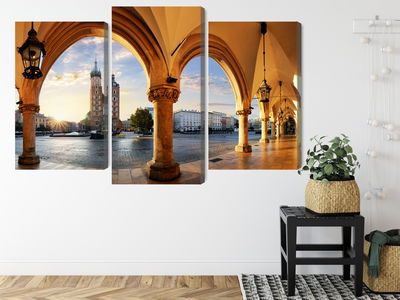 Ljuddämpande tavla - View of Kraków at sunset