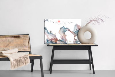 Ljuddämpande tavla - Colourful abstract landscape