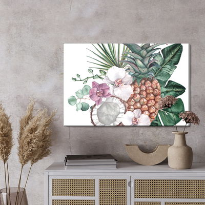 Ljuddämpande tavla - Tropical fruits and orchids