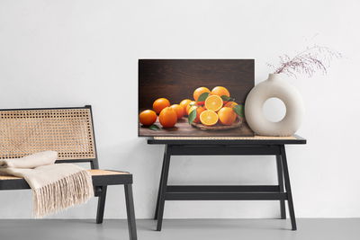 Ljuddämpande tavla - Fresh oranges on boards