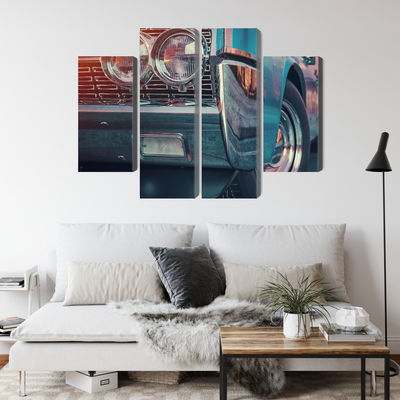 Ljuddämpande tavla - Retro style cars