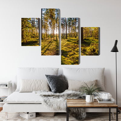 Ljuddämpande tavla - 3d sunny forest landscape