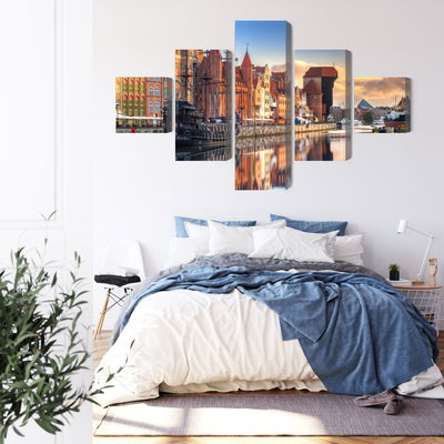 Ljuddämpande tavla - Gdansk motlawa at sunrise