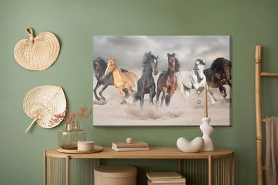 Ljuddämpande tavla - Horses by the sea