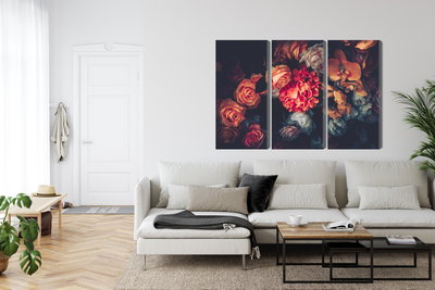 Ljuddämpande tavla - Colorful flowers for vintage