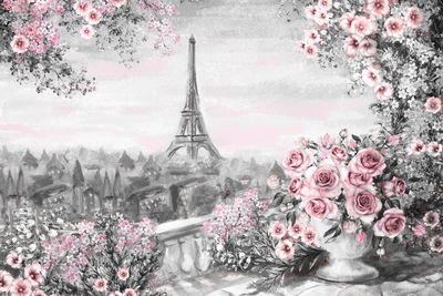 Ljuddämpande tavla - View of the eiffel tower