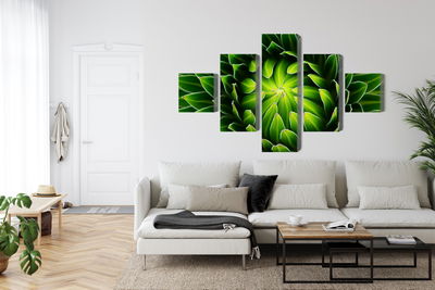 Ljuddämpande tavla - Green plant on a macro scale