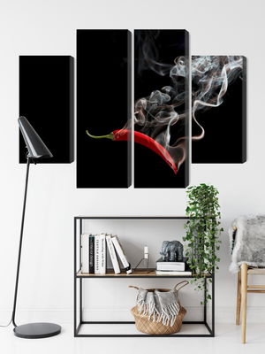 Ljuddämpande tavla - Red chili with smoke