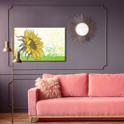 Ljuddämpande tavla - Sunflower as sketched